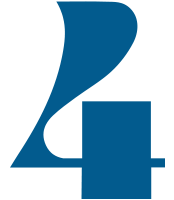 Number 4 in blue curly font